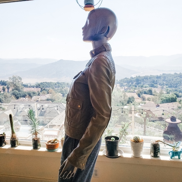 Zara Woman Moto Style 100% Real Leather Jacket - Picture 9 of 12